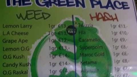 The Green Place Coffeeshop Menu January 2011 [ Amsterdam Coffeeshop Tour Season 2 ]