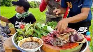 Makan daging dan babat mentah thailand | thailand memang beda