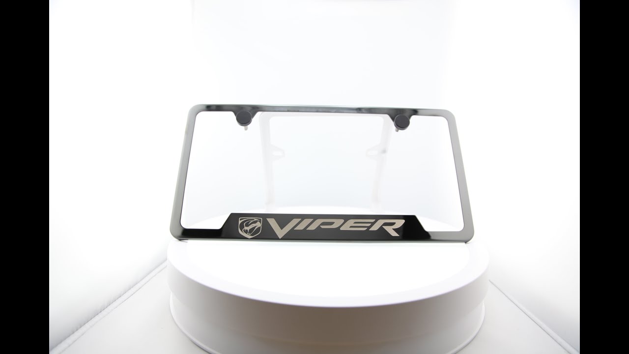 “Viper” License Plate Frame – Polished Chrome Finish