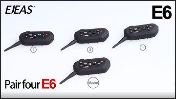 EJEAS E6 | Pair four E6 | motorcycle helmets bluetooth intercom