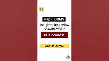 #4 What is DBMS? | DBMS Interview Questions #shorts #ytshorts #dbms #infoskillx