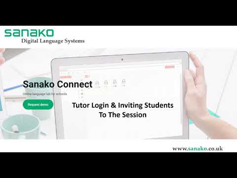 3 - SANAKO Connect - Tutor Login and Inviting Students to the Session