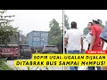 INNALILLAHI😫 Detik² Mobil Ringsek Di Hant4m Bus, Akibat Pengemudi Tak Sabar Di Jalan