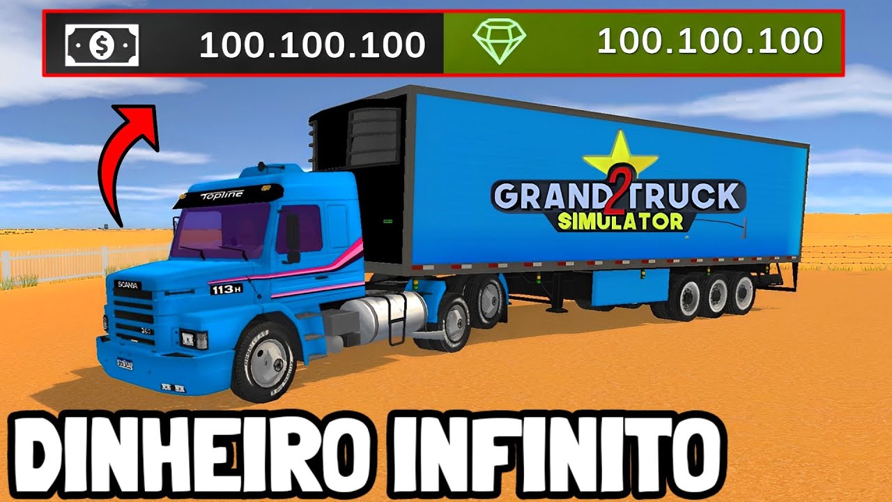🔥GRAND TRUCK SIMULATOR 2 MOD DINHEIRO INFINITO | TODOS OS CAMINHÕES ...