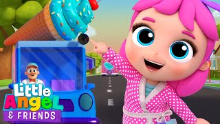 Wheels on the Ice Cream Truck! | Jill's Pink Princess Party | Little Angel And Friends Kid Songs