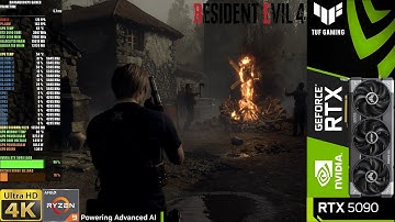 RTX 5090 - Resident Evil 4, Ray Tracing, maximale instellingen 4K