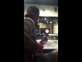John tracking guitars, talking ideas