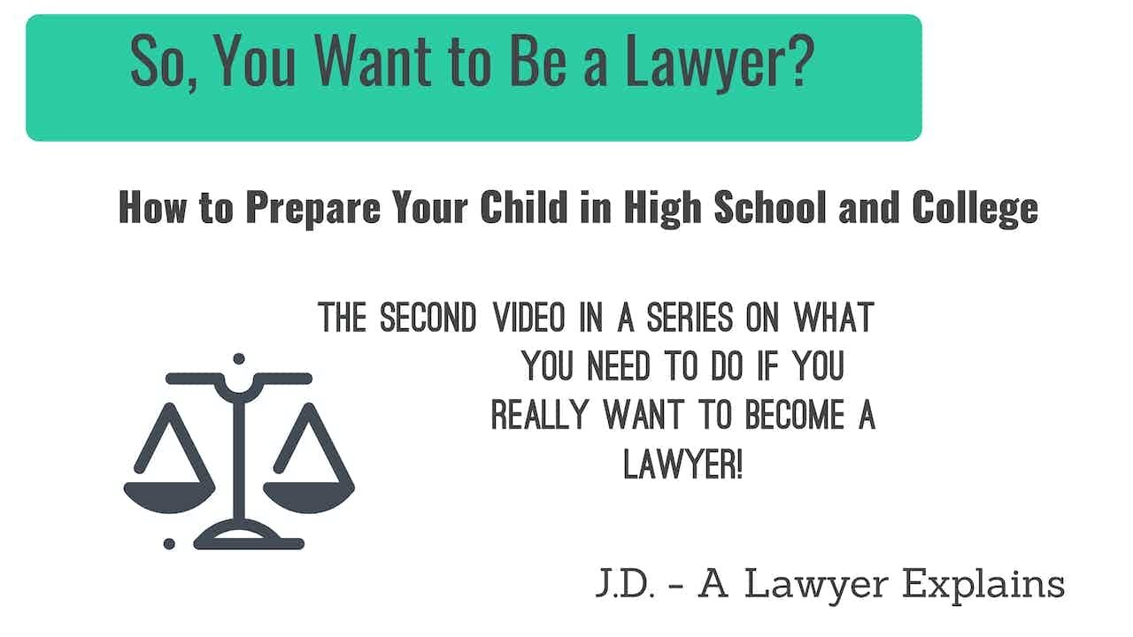 So, You Want To Be a Lawyer, Part 2 - High school & college - YouTube