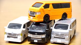 間違って再販のガチャ HIACE SUPER GL を買ってしまいました。全4種類をまたまた開封紹介