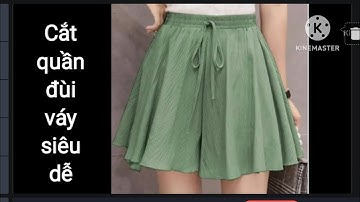 D19..🍇🍊🍒 Dạy cắt may Quần đùi váy siêu dễ /Thiết kế và công thức cơ bản quần đùi giả váy nữ