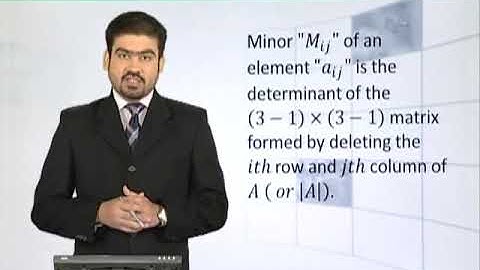 Math - Fsc Part 1 Chapter 3 Minor of an Element - Math