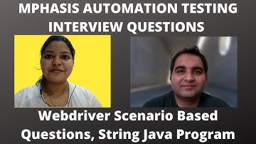 Automation Testing Interview For Experienced| Mphasis Interview Questions
