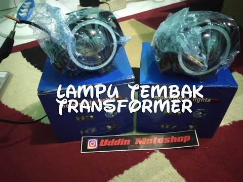 Tutorial Cara pasang lampu si pemikat perhatian, lampu projie led tembak u7 transformer. 