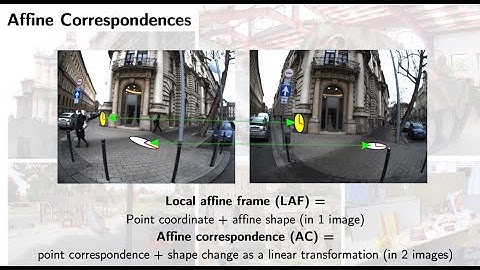 Affine Correspondences and Where to Find Them. Lecture at CIIRC, CTU in Prague. Aug 2022