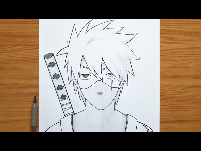 How To Draw Kakashi Easy, Step by Step, Drawing Guide, by Dawn - DragoArt