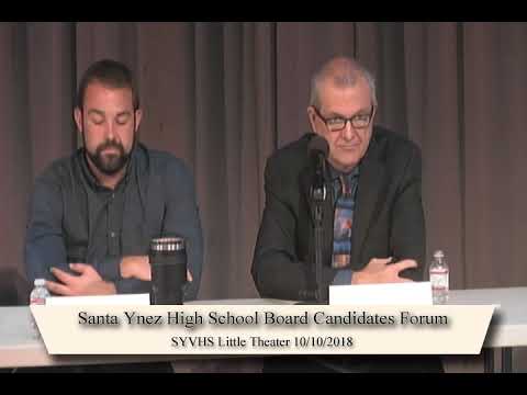 Santa Ynez Valley Union High School District board candidates forum 10/10/2018