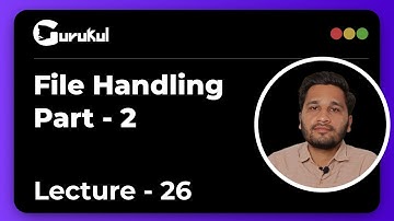 Lecture 26 | Mastering File Handling in C Programming: Part 2 | C Programming By Girish Garg