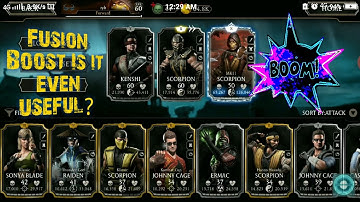 New Fusion Boost Review | Mortal Kombat Mobile Gameplay