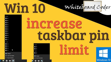 WIn 10 Increase task bar pin limit