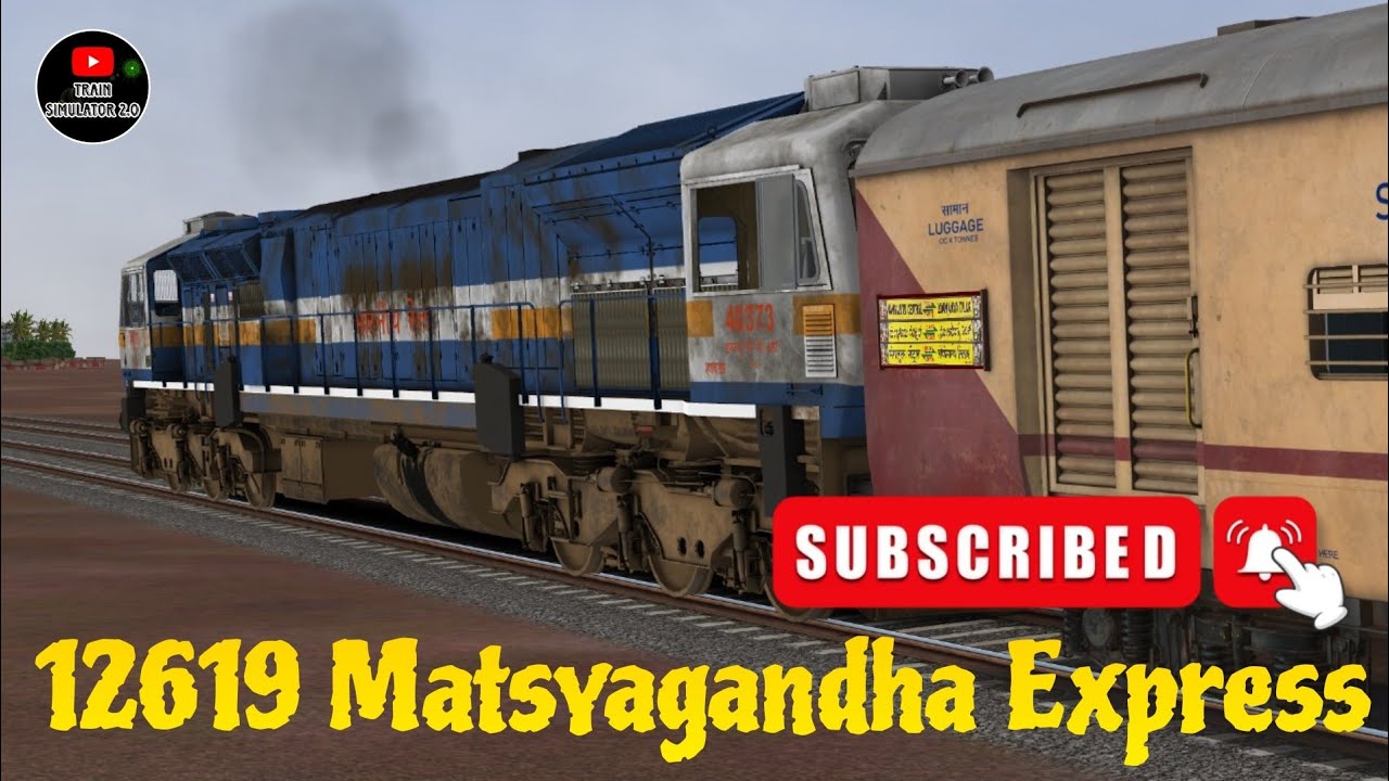 MSTS | 12619 Matsyagandha Express | Irkonkan route | Full Journey | full Gameplay | TS2.0