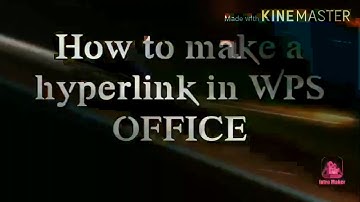 #How to create hyperlink in WPS office#