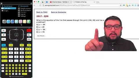 Algebra 1 STAAR: Grossi Solves Question 36 from 2017 by Hand