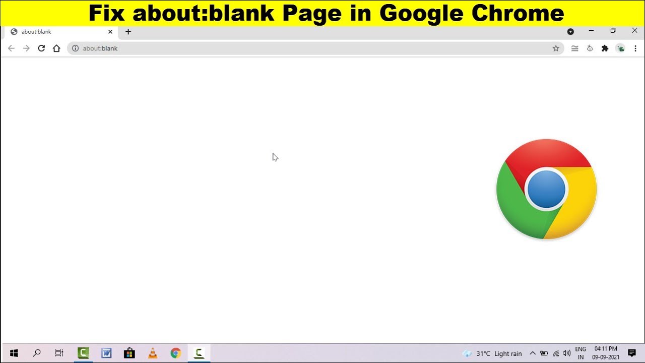 Comment supprimer une page vierge au dmarrage du navigateur Chrome sous Windows