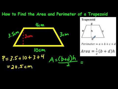 Video: How To Find The Perimeter Of A Trapezoid