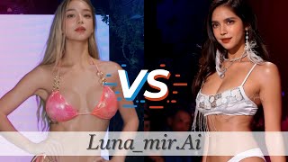 [4K60] SlowMotion 1 vs 2 model Runway catwalk fashion fashionweek bikini recommend popular