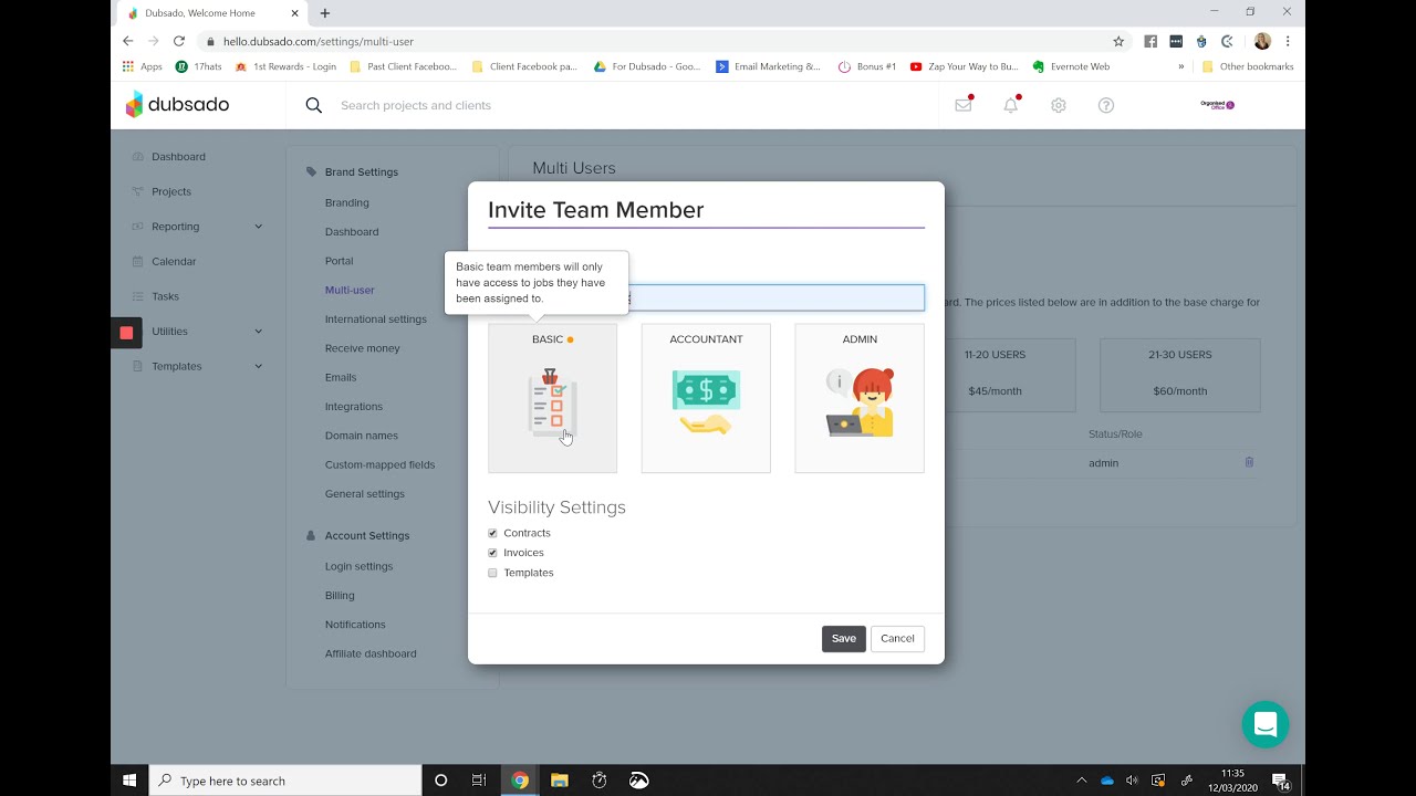 Add a team member to Dubsado - YouTube