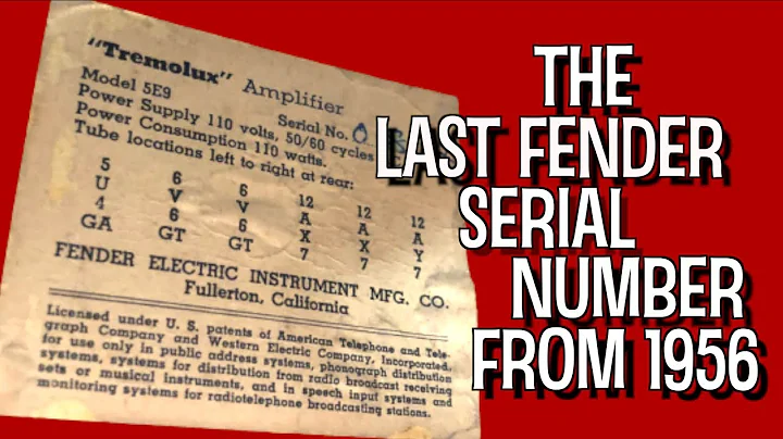 The Last Fender Serial Number From 1956 | New Addi...