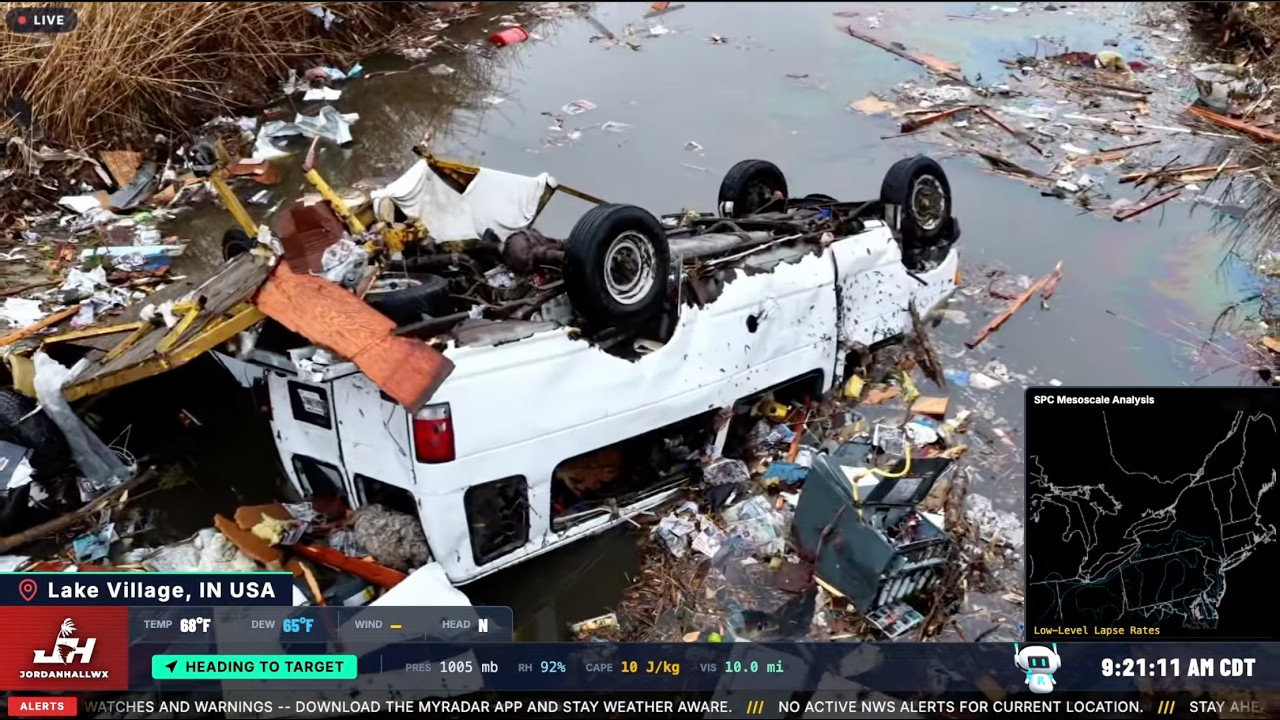 🔴LIVE | Illinois Tornado Aftermath #stormchasing #severeweather
