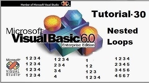 Nested loop in Visual Basic | pattern programs in vb  Tutorial 30