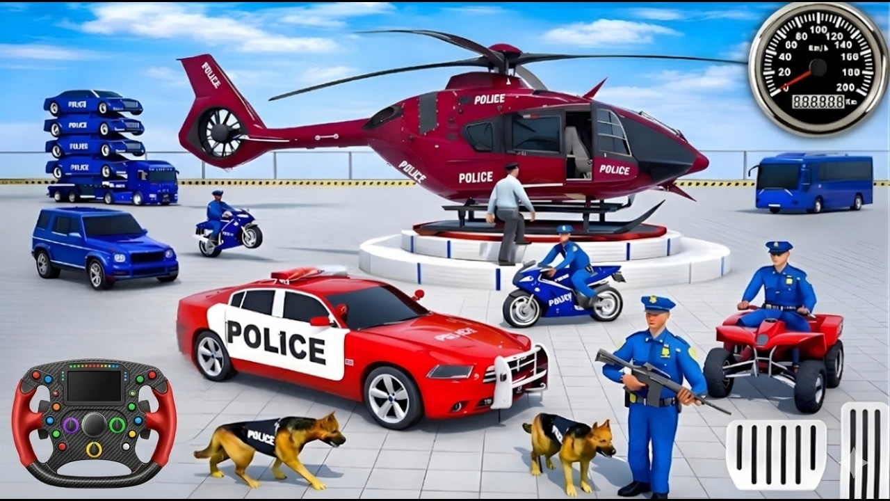 Police Car Chase Simulator 3D Game - Real Cop Cars Driving Simulator 2025 - Android GamePlay