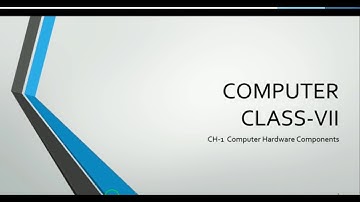 ICSE COMPUTER CLASS 7  ||COMPUTER HARDWARE COMPONENTS
