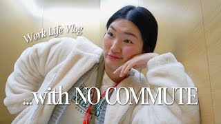 Day in My Life at Work with NO COMMUTE 🫢  | evening life of a corporate worker in South Korea 🇰🇷