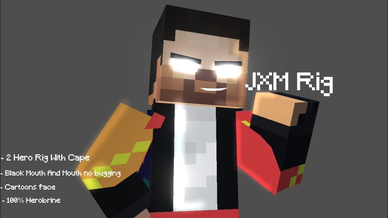 JXM Rig V1? [Herobrine Rig New Update] For Prisma3D Minecraft Rig - YouTube
