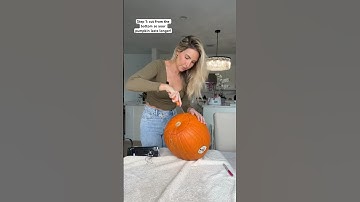 Trying the viral easy pumpkin carving hack!! How to carve a pumpkin!