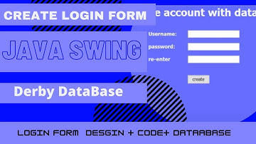 Java Swing Create login form with database java derby database Explain Code