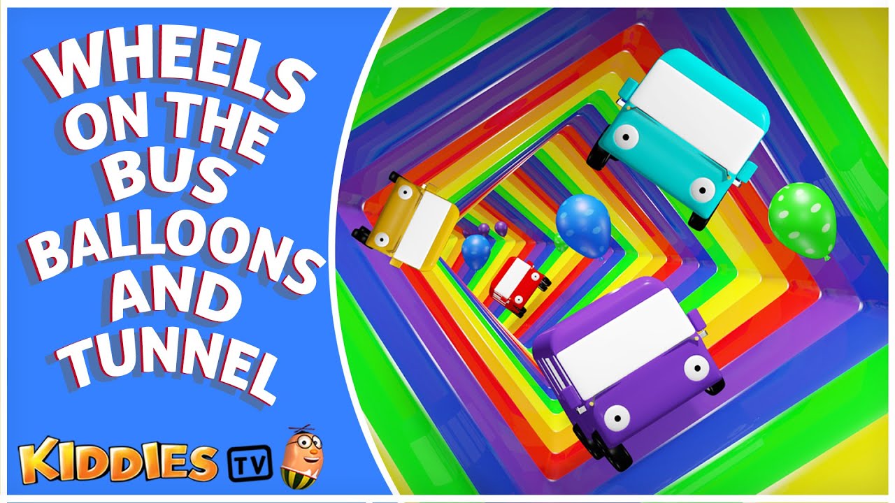 The Wheels on the Bus Colorful tunnels #cartoon #kidssong #viral #kidsviralvideo  #wheelsonthebus