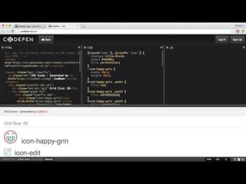 IcoMoon - Hosting SVGs & Viewing them on CodePen