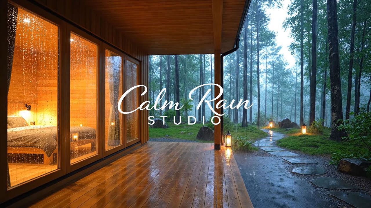 Rain Sounds from a Forest Terrace – 2 Hours of Relaxing Rain Ambience for Sleep, Study & Relaxation