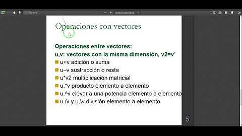 Operaciones vector vector con Octave