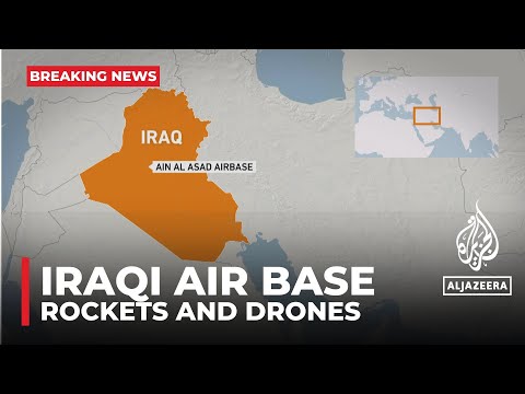 Rockets and drones have hit Iraqi base housing US and other foreign forces in western Iraq