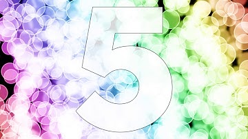 4K Footage Four to five years happy birthday fade in/out animation with color bokeh