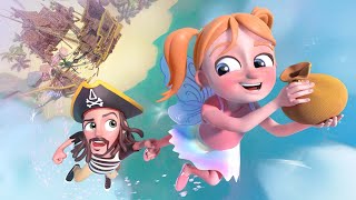 PiRATE iSLAND Adley Cartoon!!  Pirate vs Fairy in a Beach Battle for gold and treasure! 3D animation screenshot 5