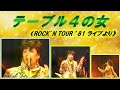 テーブル4の女 ROCK'N TOUR’81ライブより