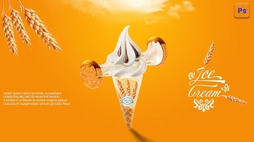 How to Design a Delicious Ice Cream Poster in Photoshop | Step-by-Step Tutorial 🍦🔥