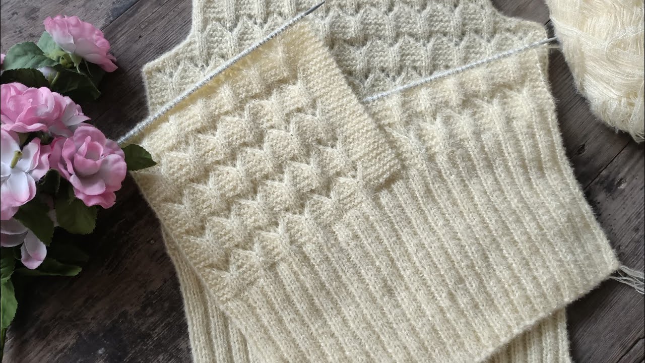 New knitting design/pattern #837 for cardigan, sweater, jacket, frock ||in hindi||