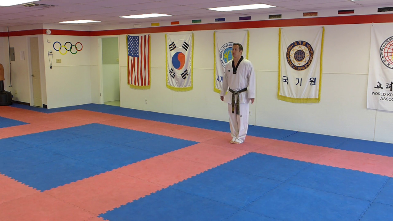 Taekwondo Forms Poomsae Taebaek pattern - 3rd Degree Black Belt Form - YouTube
